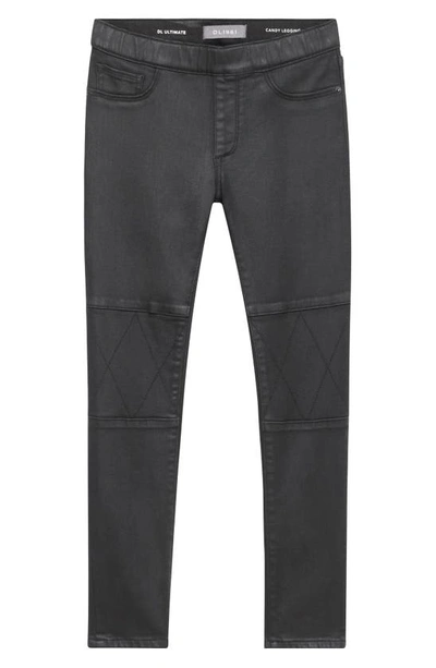 Dl Kids' Candy Denim Leggings In Hail Moto Coated