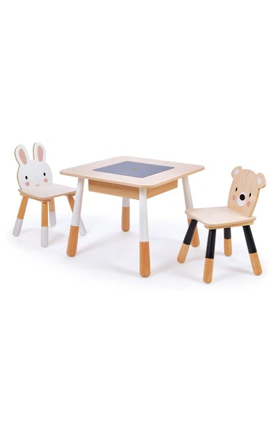 Tender Leaf Toys Kids' Forest Wooden Table & Chairs Play Set In Multi