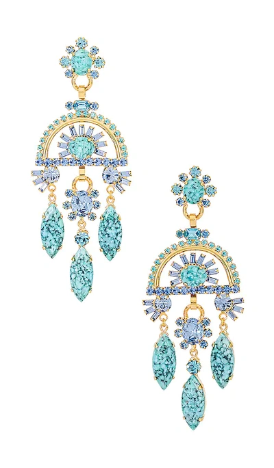 Elizabeth Cole Cora Earrings In Teal