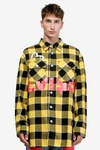 Evisu X Sfera Ebbasta Check-print Cotton Shirt In Yellow