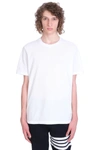 THOM BROWNE T-SHIRT IN WHITE COTTON,MJS056A-00050100