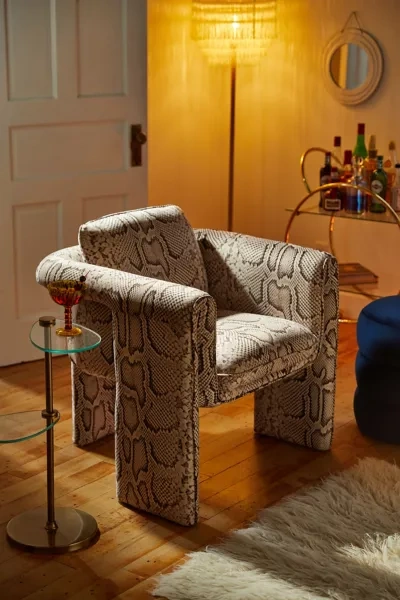 Arm Chair Snake Print Chair Urban Outfitters Floria Velvet Chair