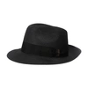Borsalino Curved-brim Straw Hat In Black