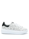Sarah Chofakian Granilite Leather Sneakers In White