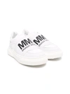 Mm6 Maison Margiela Logo Leather Blend Slip-on Sneakers In White