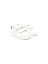 PALM ANGELS ROUND-TOE LEATHER SNEAKERS