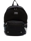 Diesel Logo-patch Panelled Backpack In Black