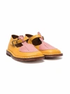 Pèpè Two-tone Buckle Shoes In Yellow