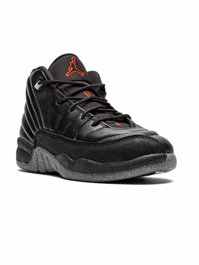 Jordan Kids' Air  12 Retro "utility" Sneakers In Black