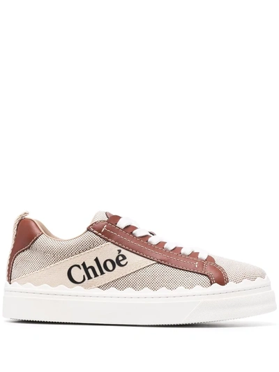 Chloé Chloe' Chloè Lauren Low Top Sneakers In White