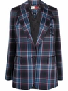 TOMMY HILFIGER SINGLE-BREASTED CHECKED BLAZER