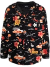 Just Don Phoenix Suns Printed Velvet Jacket In Black