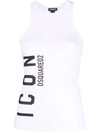 Dsquared2 'be Icon' Sporty Tank Top In White