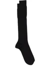 Dsquared2 Ribbed-knit Ankle Socks In Black