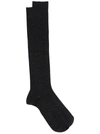 Dsquared2 Ribbed-knit Ankle Socks In Grey