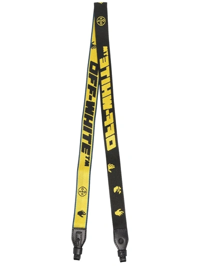 Off-white Yellow Polyester Shoulder Strap In Multicolore