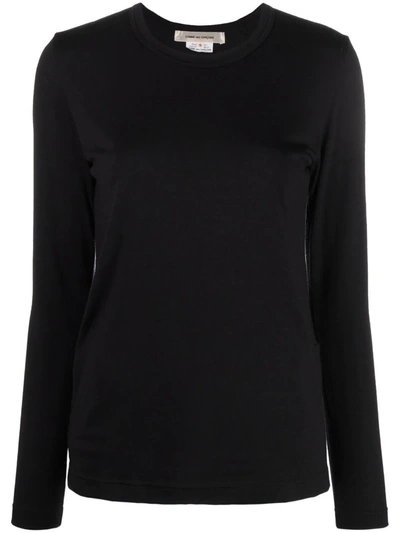 Comme Des Garçons Panel-detail Wool Jumper In Black