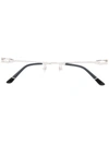 Cartier Rectangle-frame Glasses In Silver