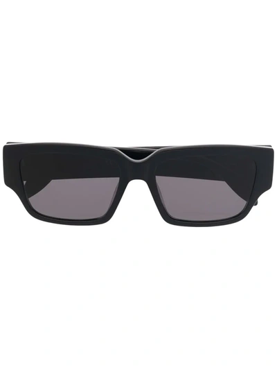 Alexander Mcqueen Logo Print Sunglasses In Brown