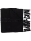 FENDI LOGO-EMBOSSED CASHMERE SCARF