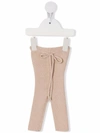 Babe And Tess Knit Ribbed Leggings In Neutrals