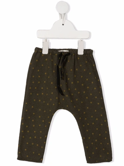 Babe And Tess Babies' Star Print Trousers In Green