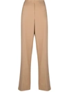 THEORY HIGH-WAISTED WIDE-LEG TROUSERS