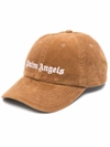 PALM ANGELS LOGO-EMBELLISHED CORDUROY CAP