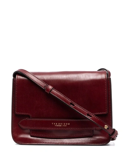 The Bridge Engraved-logo Leather Crossbody Bag In Rot