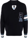 Hugo Boss Boss X Russell Athletic Collegiate-inspired Wool Sweatshirt In Blue