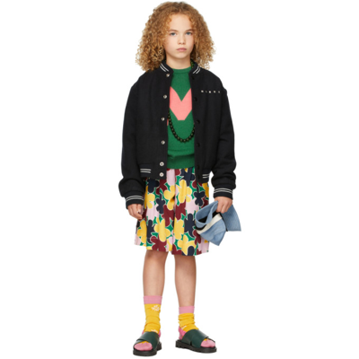 Marni Kids' Green Jumper For Girl With Logo