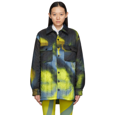 Marques' Almeida Spray-paint Quilted-shell Overshirt In Multicolour