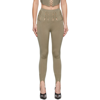 DION LEE KHAKI DOUBLE STIRRUP LEGGINGS