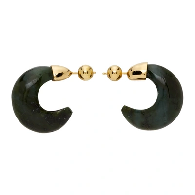 Sophie Buhai Donut 18kt Gold Vermeil And Jade Hoop Earrings In