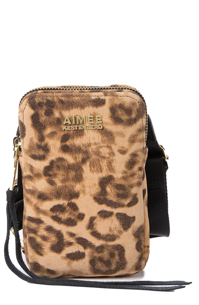 Aimee Kestenberg Capri Genuine Calf Hair Crossbody In Amazon Leopard