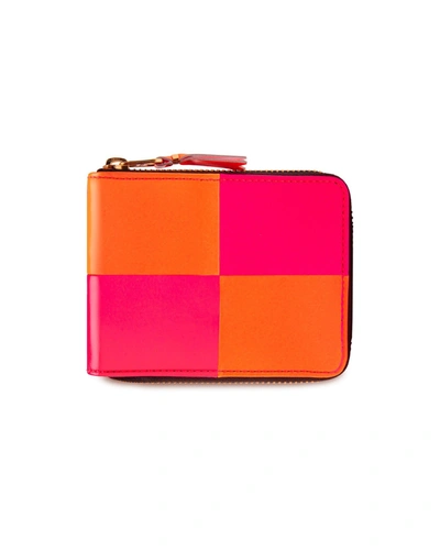 Comme Des Garçons Fluo Squares In Pink/orange
