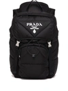 PRADA RE-NYLON LOGO-PLAQUE BACKPACK,16761740