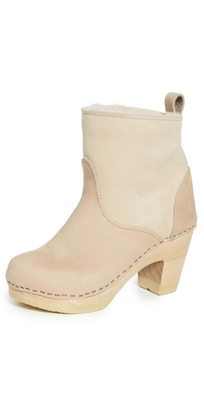 No.6 Pull On Shearling High Heel Booties