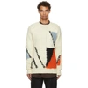 JIL SANDER OFF-WHITE WOOL JACQUARD SWEATER