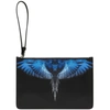 MARCELO BURLON COUNTY OF MILAN BLACK & BLUE WINGS POUCH