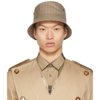 BURBERRY BROWN CHECK BUCKET HAT