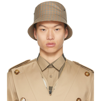 Burberry 功能性格纹渔夫帽 In Neutrals