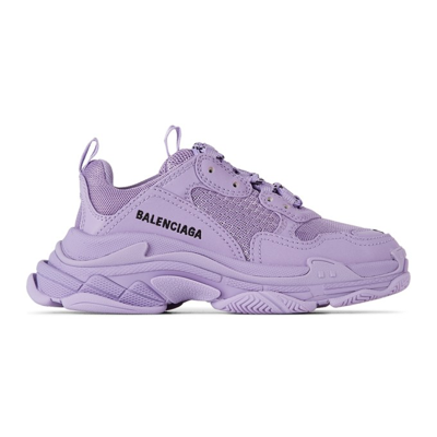 Balenciaga Triple S 低帮运动鞋 In Purple