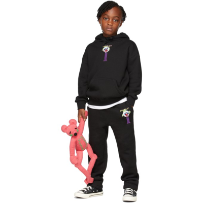 Doublet Ssense Exclusive Kids Puppet Embroidery Lounge Pants In Black/purple