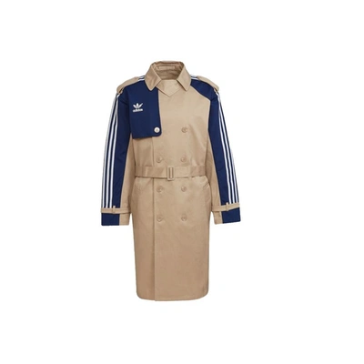 Adidas Originals Trench Coat (trace Khaki/dark Blue) In