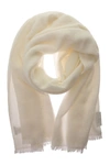 Brunello Cucinelli Soft Dazzling Cashmere And Silk Scarf In Vanilla