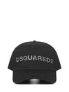 Dsquared2 Solid Color Cap With Rhinestone Embellished Logo In Black