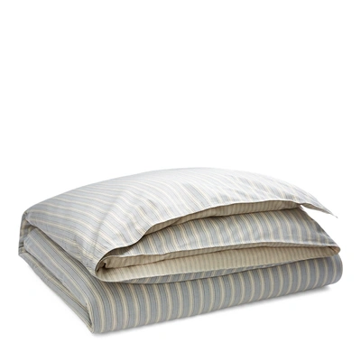 Ralph Lauren Graydon Striped Duvet Cover In Dune And Indigo