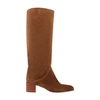 VANESSA BRUNO SUEDE LEATHER BOOTS,VBRR7A42BRW