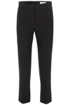 Alexander Mcqueen Black Slashed Leg Cigarette Trousers In Black